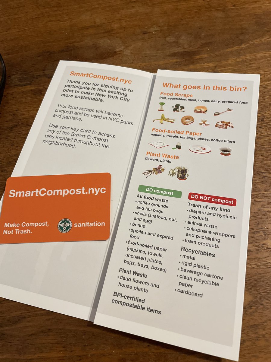 Eric11714's tweet image. @NYCSanitation Received my CompostBin card here in Astoria !  This is so great. Thank you ! #MakeCompostNotTrash