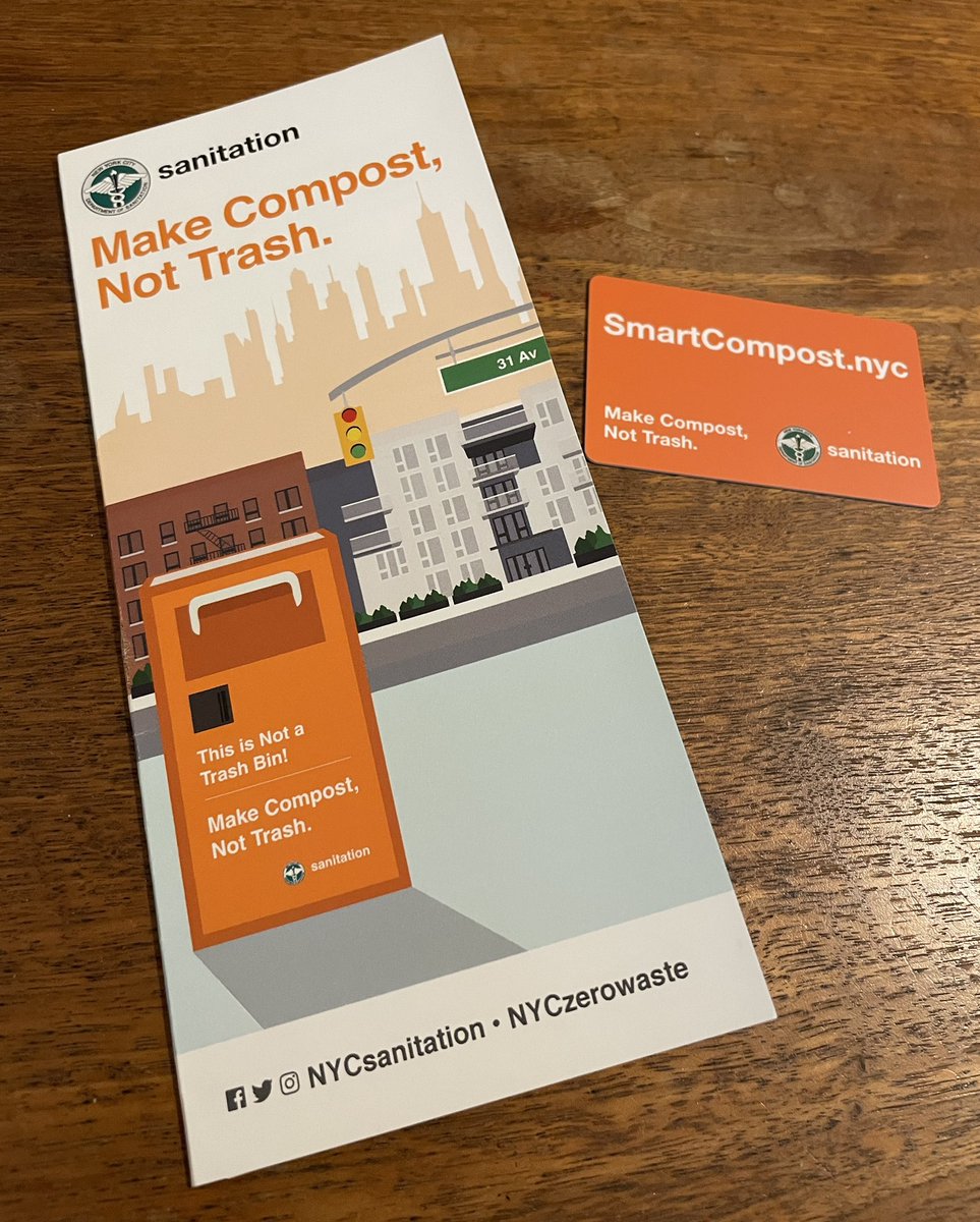 Eric11714's tweet image. @NYCSanitation Received my CompostBin card here in Astoria !  This is so great. Thank you ! #MakeCompostNotTrash