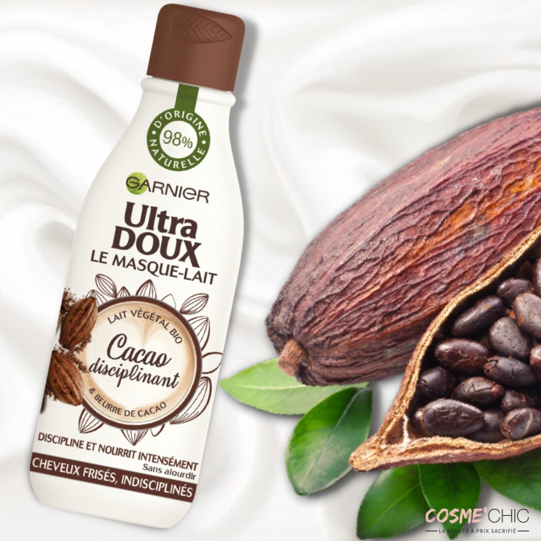 Cosme_Chic's tweet photo. Masque-Lait Garnier Ultra DOUX au lait végétal bio et au beurre de cacao pour cheveux frisés ou indisciplinés. 

A seulement 2,89 € chez https://t.co/ecLHHlkkIi 

#cosmechic #hydratationdescheveux #masquelait #cacao #garnierbio  #promo #destockage #cheveuxfrise #ultralegere https://t.co/qSlfqYQiAs
