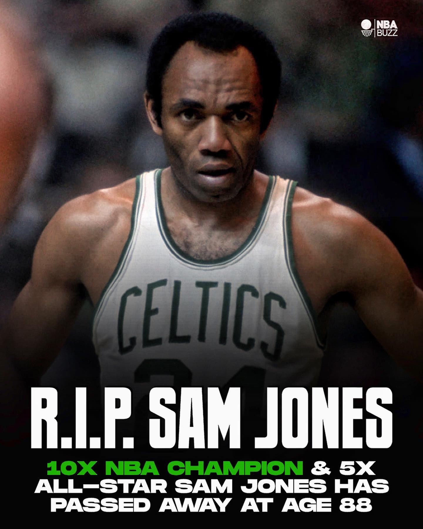 Celtics legend and 10-time NBA champion Sam Jones dies from