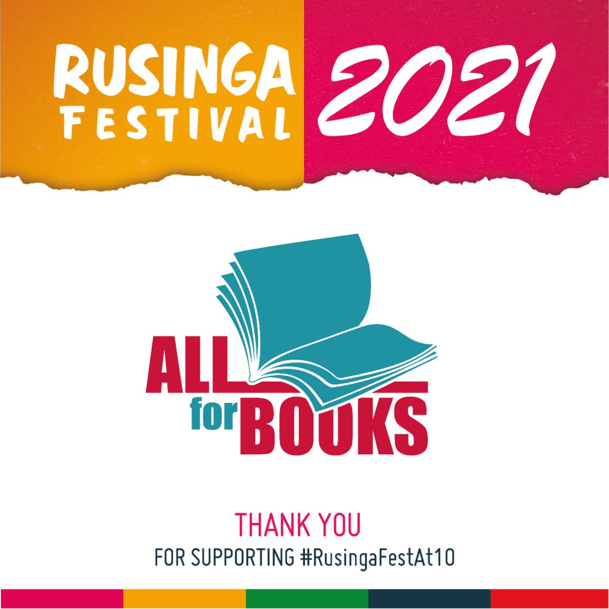 RusingaFestival's tweet photo. Asante sana Goethe-Institut Nairobi, @AllforBooksKe, @WritersGuildKE and @MoranPublishers for partnering with us in the literary components of #RusingaFest2021! ❤
#RusingaFestival
#RusingaFestAt10
#BooksChangeLives https://t.co/a2bm9iqPG8