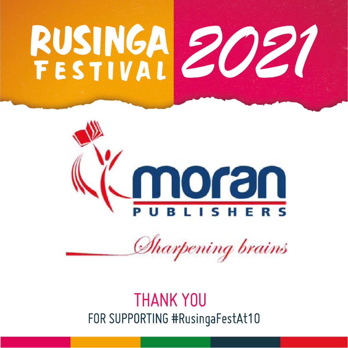 RusingaFestival's tweet photo. Asante sana Goethe-Institut Nairobi, @AllforBooksKe, @WritersGuildKE and @MoranPublishers for partnering with us in the literary components of #RusingaFest2021! ❤
#RusingaFestival
#RusingaFestAt10
#BooksChangeLives https://t.co/a2bm9iqPG8