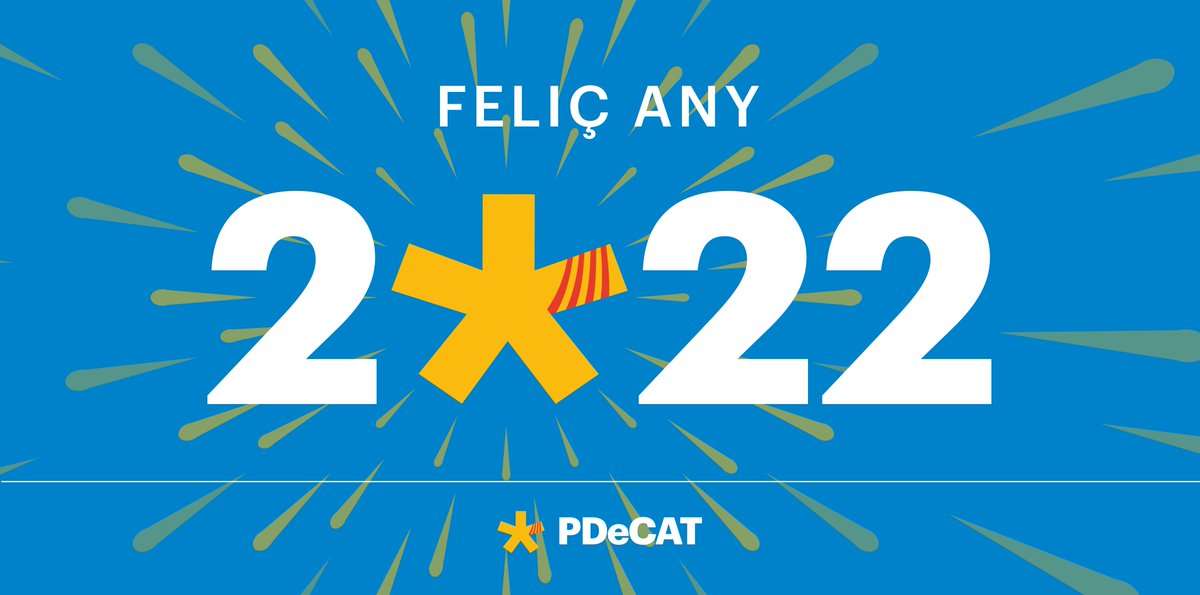 Pdemocratacat's tweet photo. 🌟 Per un nou any ple d'impuls, d'alegria i de bones notícies.

🥳 Feliç any 2022! https://t.co/rtk64kvgNT
