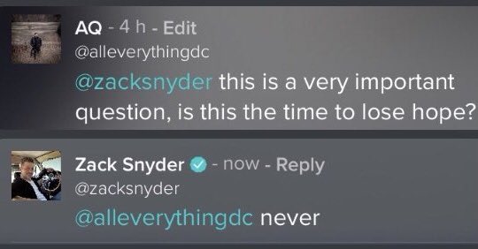 Batsy_3's tweet photo. Faith and hope ! #RestoreTheSnyderVerse https://t.co/vsdkppFbDt
