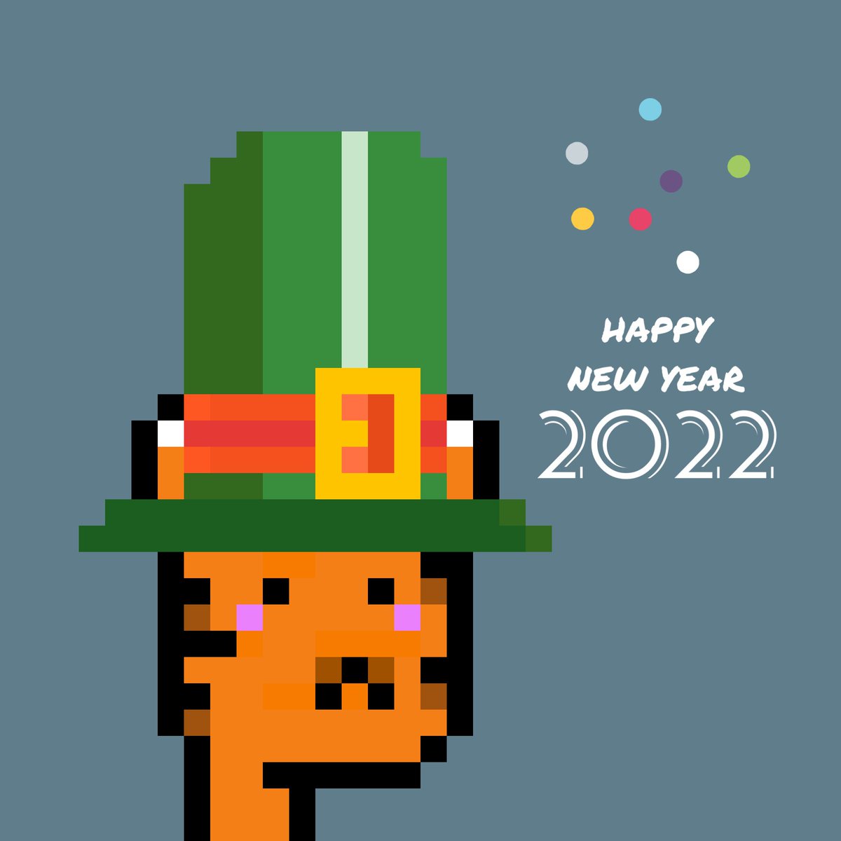 tigerpunksmy's tweet photo. Happy New Year 2022 family 🎉

#tigerpunks #SchoolOfNFT #savemalayantiger https://t.co/U0hfymuiz2
