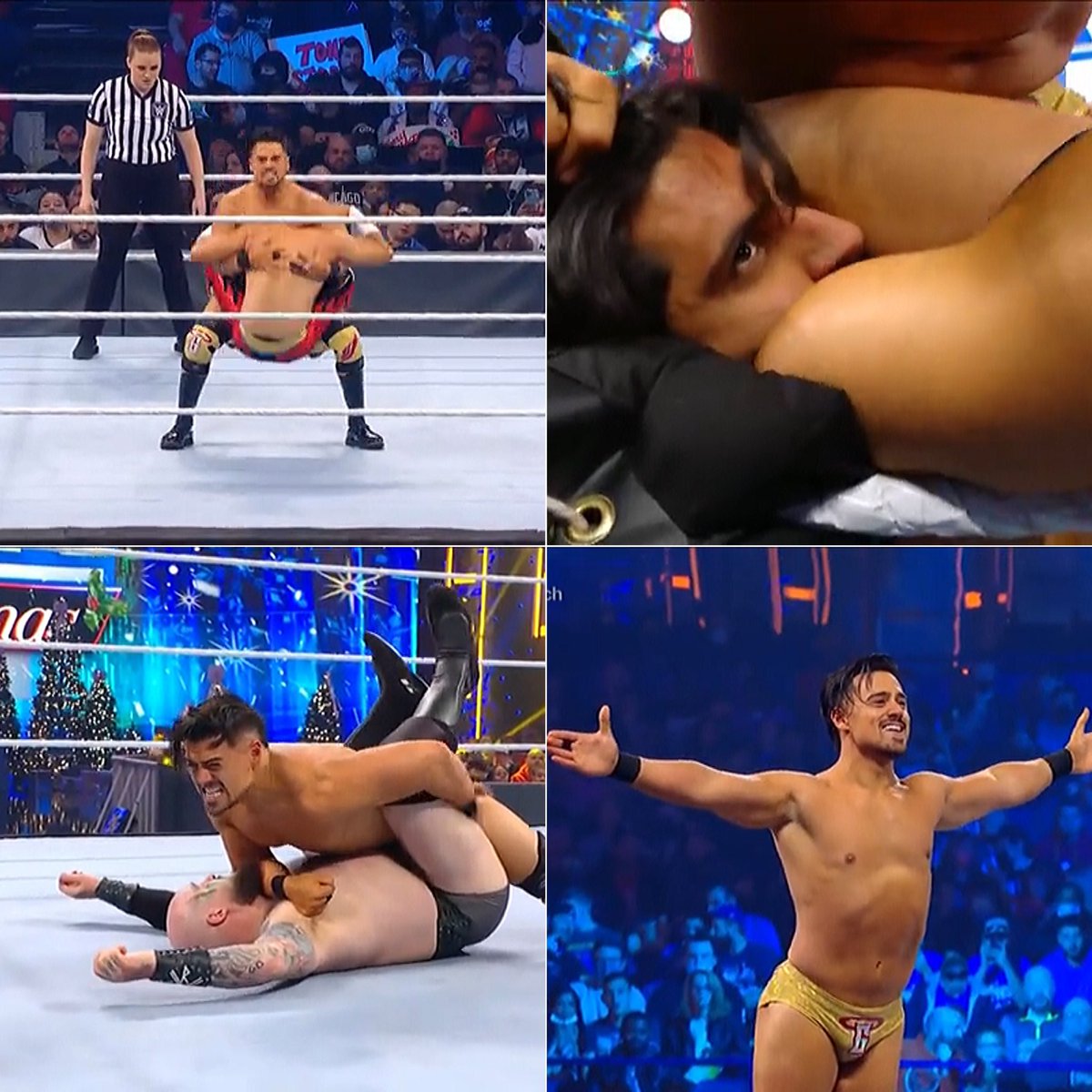 onlylukaWfans's tweet photo. #AngelGarza obtiene dos victorias en el Gountlet Match derrotando primero a #Mansoor y luego a #RaymondRowe #Erik #wwe #Smackdown https://t.co/O119ZAqGlS