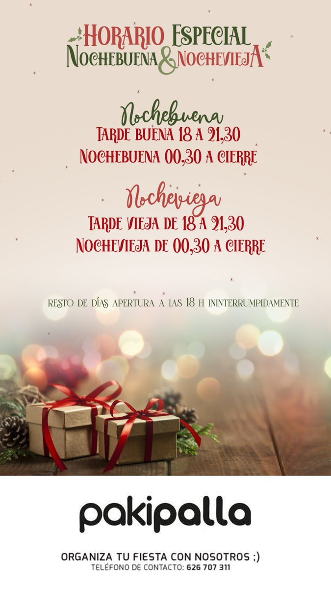 Horarios especiales para hoy, gente. Feliz año a todos!!!