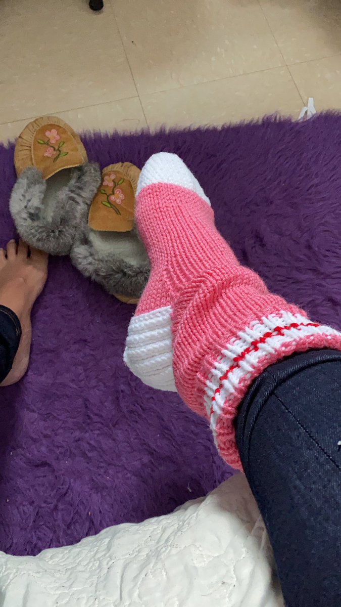 AncitaB's tweet photo. New handmade socks made by Mary Rednose and new slippers made by Margaret Diamond 🤗 https://t.co/WbffpuD4yw