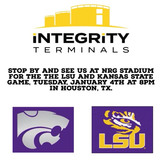 Integrity_Term's tweet photo. Stop by and see #IntergrityTerminals Team at #NRGStadium in #houston for the #LSU and #KansasState game, Tuesday January 4th at 8pm.

#oilandgas #energy #oilindustry #oilinvestment https://t.co/UgAG1HBaO1