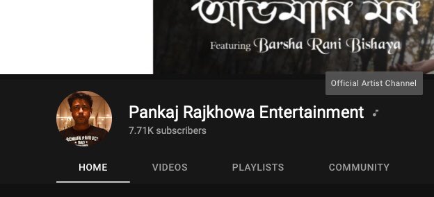 pankrajkhowa's tweet photo. Goog to see offical Artist channel badge in youtube 🕺🏻🕺🏻 https://t.co/T6ukGr2ulO