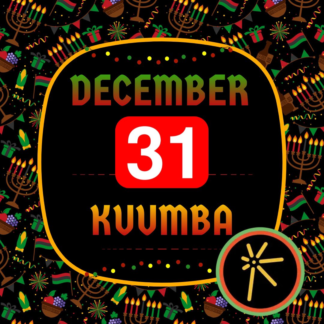 PrinCoachHarvey's tweet photo. Today is the last day of 2021, we also would like to highlight the sixth principle of Kwanzaa, Kuumba which means creativity. Be inspired to tap into your creativity. Write your book, sing your song, master the hidden talent that is within you.
#kwanzaa #creativewithpurpose https://t.co/IdjUjdi6hp
