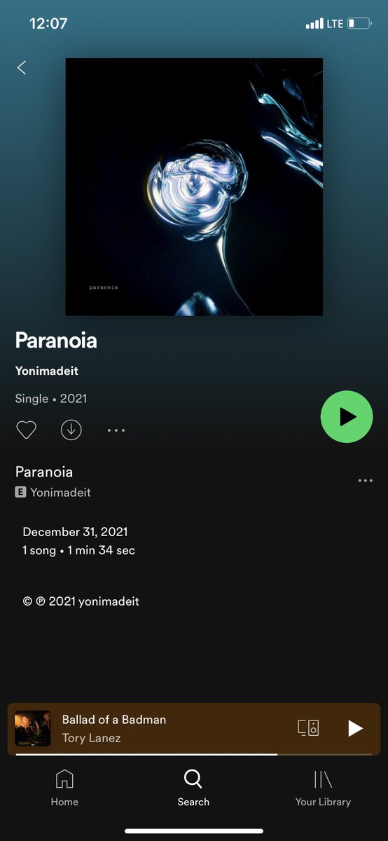 yonimadeit's tweet image. Paranoia out now everywhere 🖤