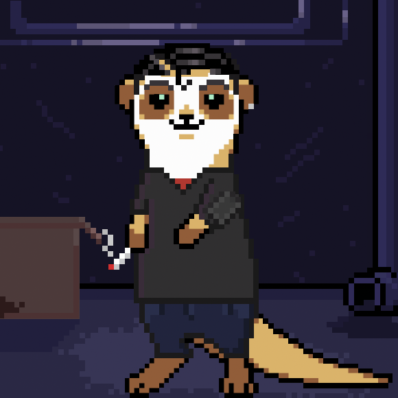 Selling Greaser Meerkat on opensea for 0.01 Artist @BreadedCrab #opensea #NFT #NFTCommunity #NFTbuyers linktr.ee/MeerkatHub