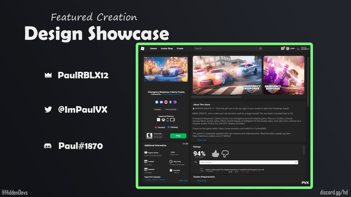 HiddenDevs's tweet photo. Check out this amazing creation! made by @ImPaulVX

Do you want your creation featured? Tweet your creation to us using #HiddenDevs to be in with the chance of getting featured!

#RobloxDev #Roblox #RobloxArt #GameDev https://t.co/Guj6CJO5mg