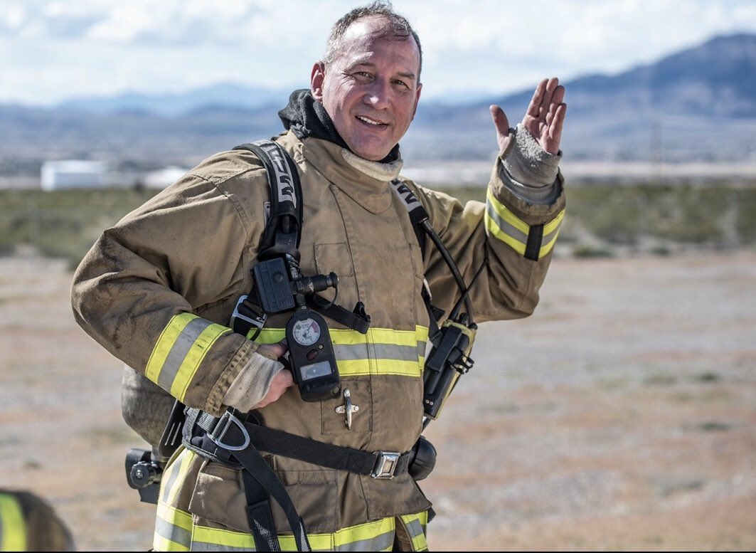 RNnssf's tweet photo. Today we say goodbye to Chris Suerdieck. After 21 years of service to the #NNSS; he is retiring. Chris started his firefighting career in 1982 with the United States Air Force. We wish him and his family the best! Thank you for everything Chris; you will be missed brother. https://t.co/N2raOPzKLK