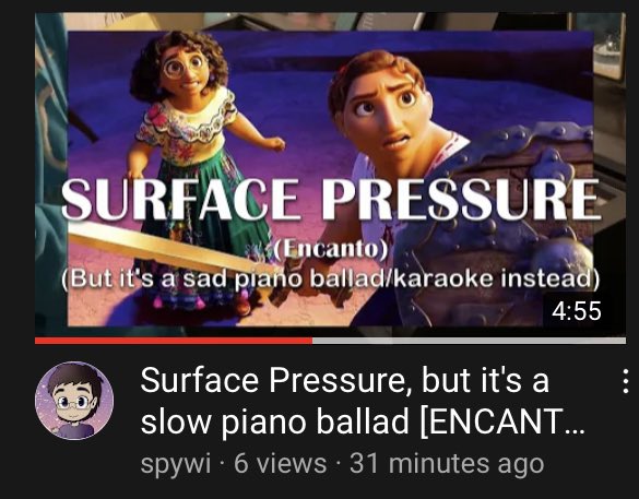 spywi's tweet photo. https://t.co/EomHNfZkdE

Made a sad piano version of #SurfacePressure from #Encanto 
.
.
#encantomovie #EncantoDisney #Encantospoilers https://t.co/ccMyUd5OQC