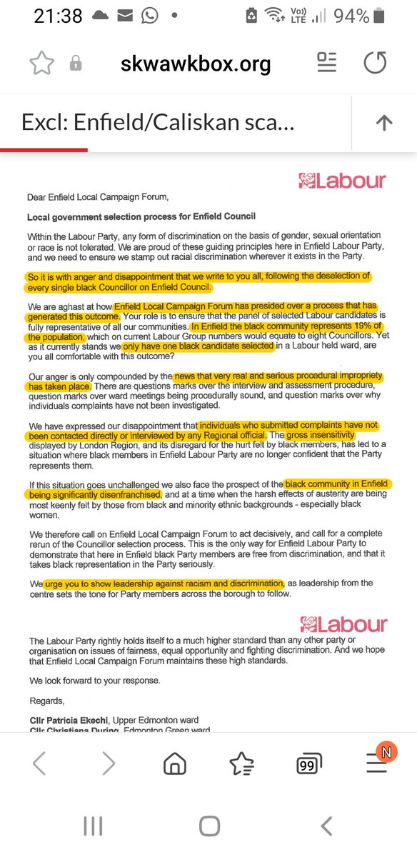 WeEdmonton1's tweet photo. Disgraceful actions within Enfield Council Cabinet https://t.co/eyomMAP8Fx