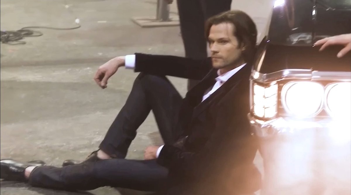 padaleckism's tweet photo. “He’s insane for this” and it's just jared padalecki sitting next to a car https://t.co/jTjfqAQv5j