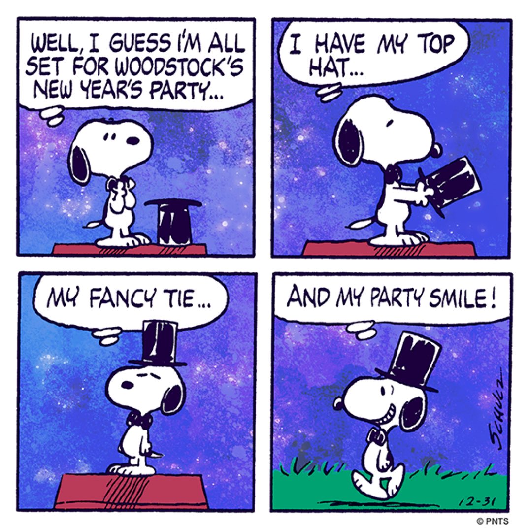 Peanuts_4Fans's tweet photo. Celebrating the new year in style 🎩 https://t.co/AlLfVxEN7M