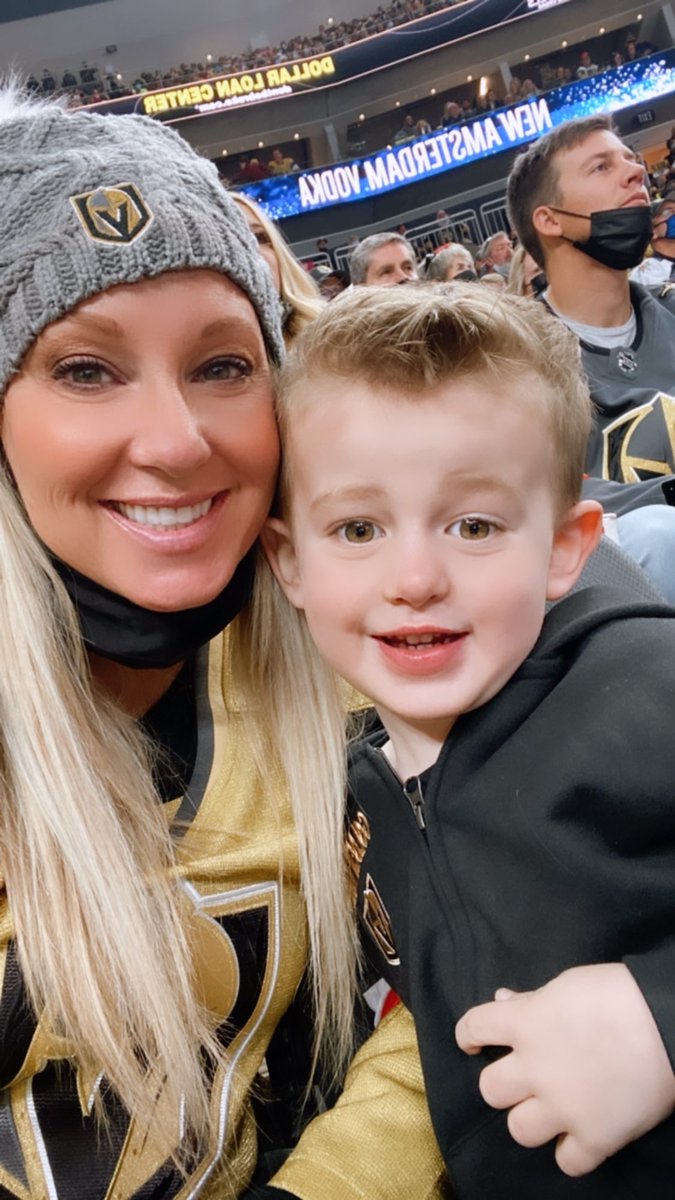 RachelHenryLV's tweet photo. My #vegasborn baby’s first @GoldenKnights game! https://t.co/XITQrcB1RA