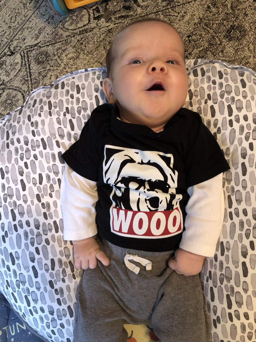 huskerWoooo's tweet photo. @RicFlairNatrBoy My son’s first Woooooo!  Stylin and profilin!  He know how to party on New Years Eve! https://t.co/RJMwoeUi7X