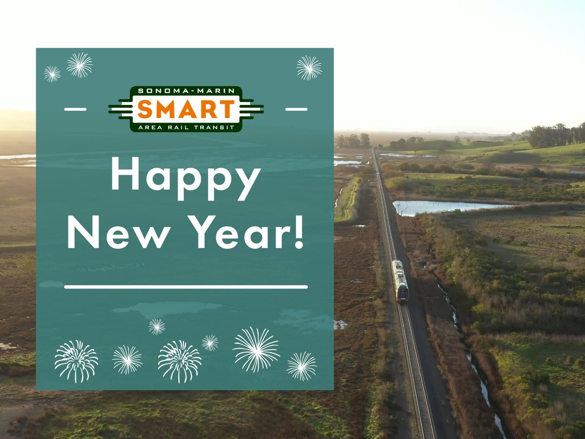 smarttrain's tweet photo. Is saving money one of your New Year's resolutions? SMART's 31-day unlimited rider pass is only $135 for adults in the SMART app. Download it today and coast into the New Year smoothly! #WelcomeBackToSMART #SMARTtrain https://t.co/jHhLP4ehrG