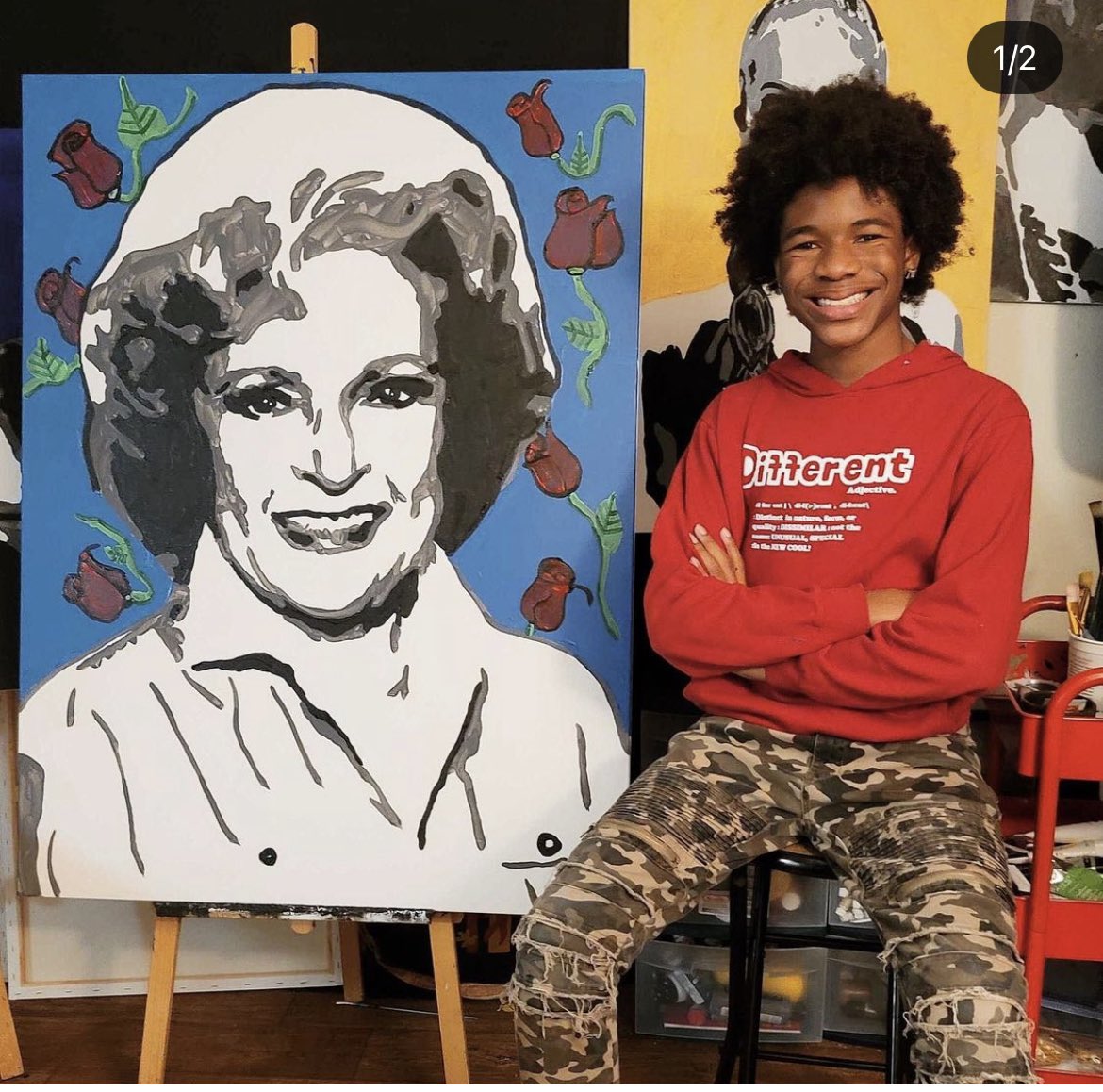 tygordonsworld's tweet photo. Rest in power to an ICON. Betty White brought humor and grace to the world for nearly 100 years, she will be missed! 🎨 #tyleroriginal https://t.co/wzVymNOWKL