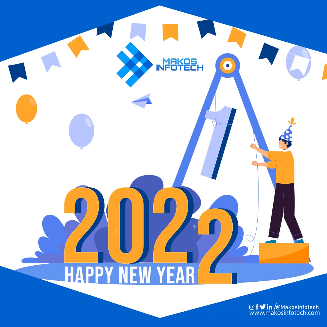 makosinfotech's tweet photo. There is always a new beginning to every end.! We, @makosinfotech, wish you and your family a happy and prosperous new year 2022🥳🥳
.
#Makoswishes #HappyNewYear #Happynewyear2022 #Welcome2022 #Goodbye2021 #NewBeginnings #Celebrations #Celebratelife https://t.co/mlQhSEGYYB