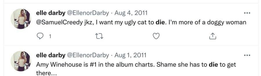 Claire04652396's tweet image. Ps if anyone needs more proof of the tweets, just check out @elledarby s old profile. 

I also found out lots of the screenshots are online on google too for anyone who needs further proof