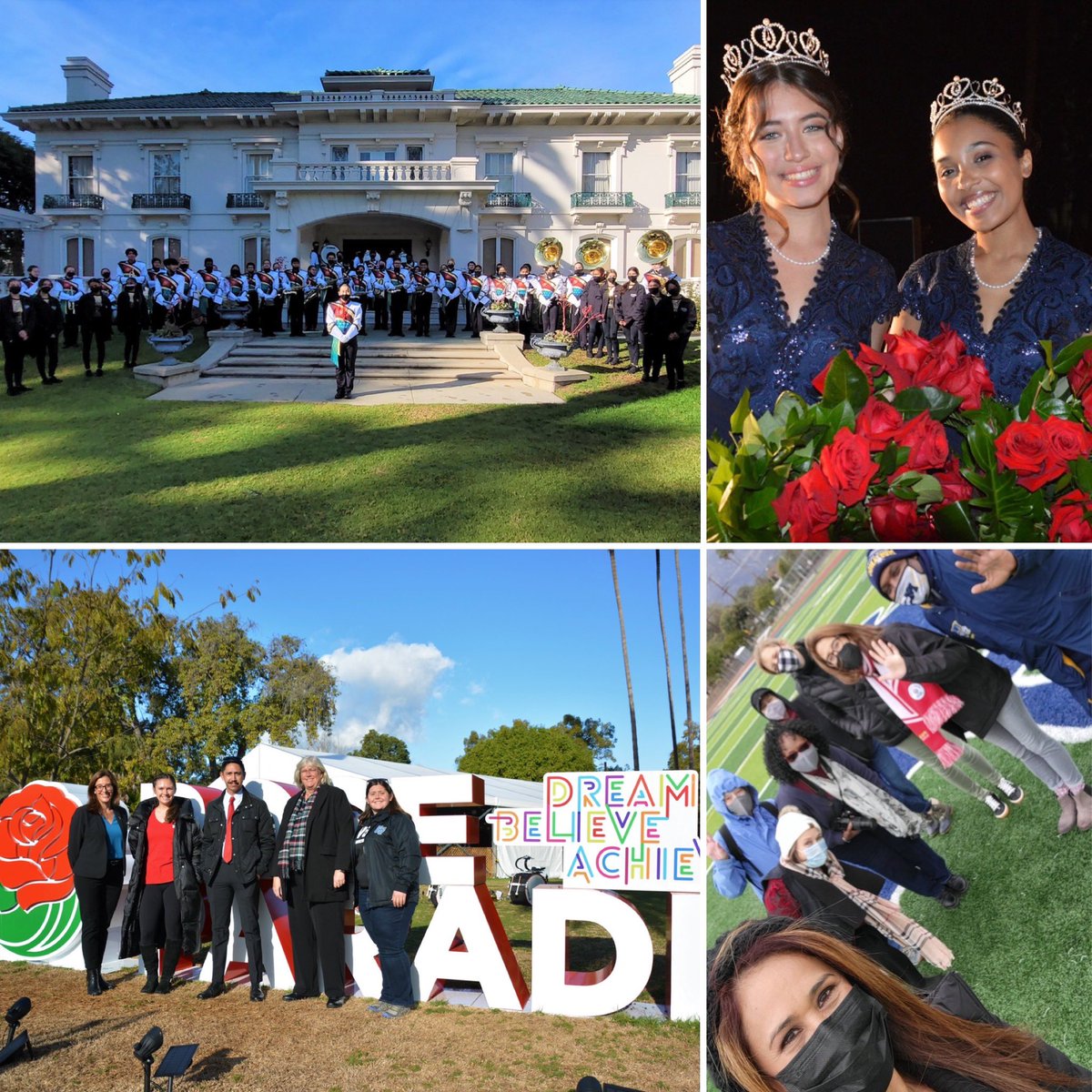 #PUSDproud of @pasadenaunified representing in our hometown Rose Parade! So much hard work behind those smiles. Look for our talented students and my dedicated colleagues early on New Year’s Day 2022! 📷 credits @pusdarts @MarshallEagles1 @pasedfoundation