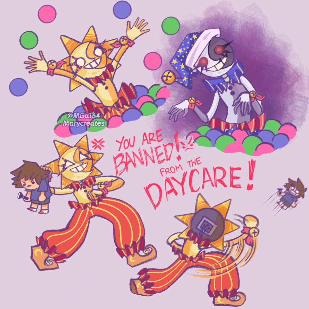 mercuryflan's tweet photo. a fanart of the sun and moon>:D #SecurityBreach #securitybreachfanart #moondrop #sundrop #fnaf #fnafsecuritybreach https://t.co/bM8HIgb8OX