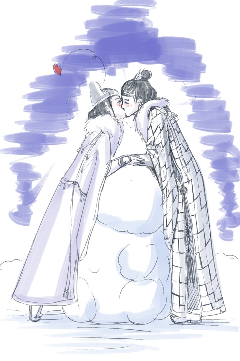 #MDZS #Xiyao #Сияо #LanXichen #JinGuangYao 
Поздравлю вас скетчиком с зимними сияо а то чо они снеговиков ещё не лепили, не дело)