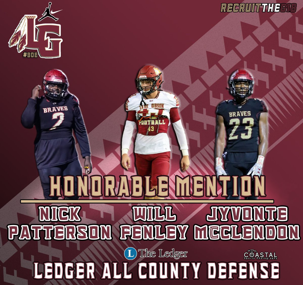 .<a href="/theledger/">The Ledger</a> All County Defensive Team was released. 

<a href="/nickpatterson50/">“PáTt”💔</a> 
<a href="/WilliamFenley/">William Fenley</a> 
<a href="/JyvonteMcClend1/">2️⃣3️⃣</a> 

Honorable Mention. 

#BOE #RECRUITtheGIB 🪓
