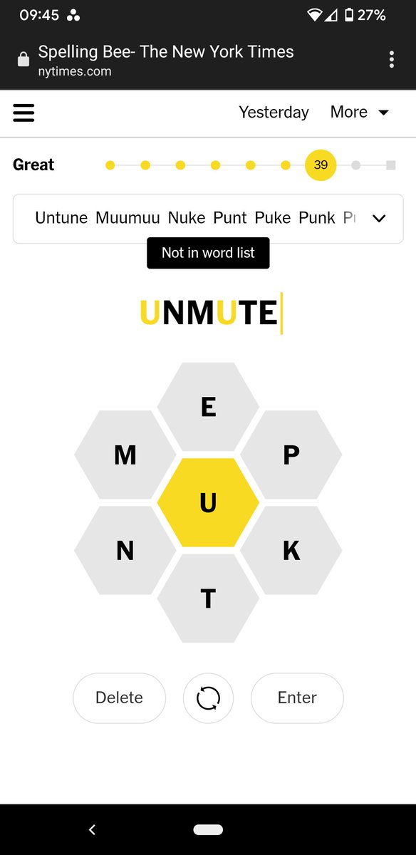 callista_chen's tweet photo. Of all the @nyt #SpellingBee omissions, this is the most egregious https://t.co/bgXvj9mrNT