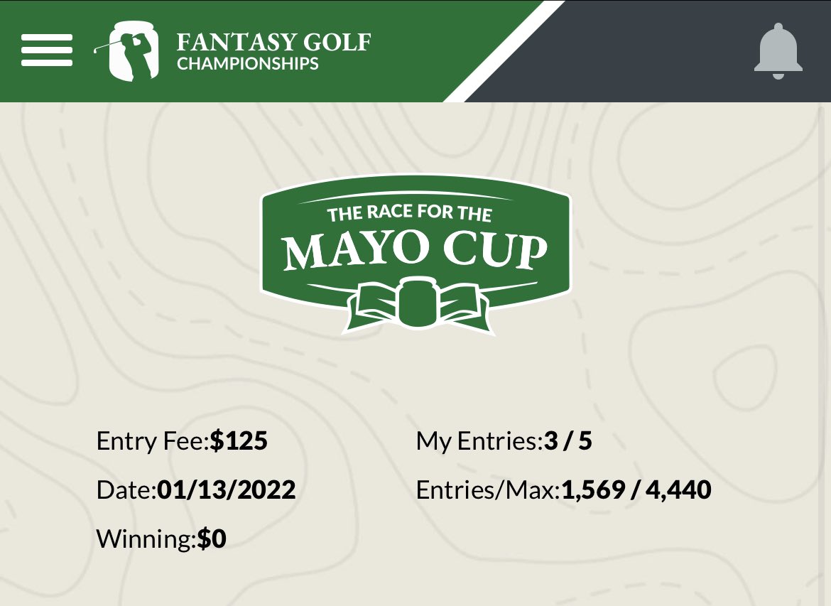 ThePME's tweet photo. I’m giving away a FREE SPOT into the @FanGolfChamps $500K Guaranteed Golf One and Done. 

All you gotta do is 

1. RT
2. REPLY with a screen shot of your entry

You need to already be entered to get in the draw for another. 

Draw on 1/6

Enter Here https://t.co/xCk7c8SIxG https://t.co/jkrClyVQfz
