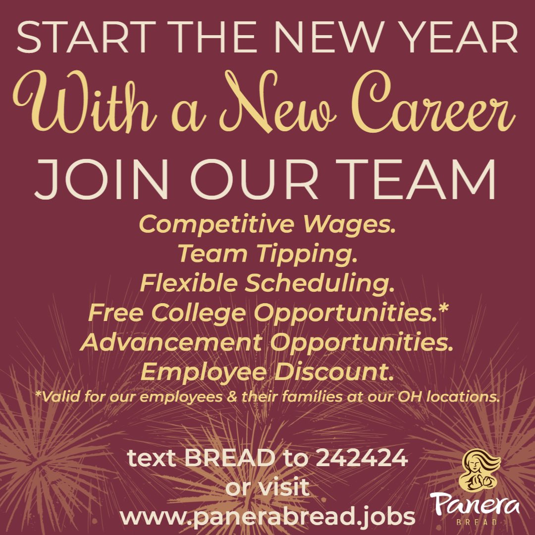 Apply today at panerabread.jobs! #NewYearNewCareer #newyear2022 #parttimejob #fulltimejob