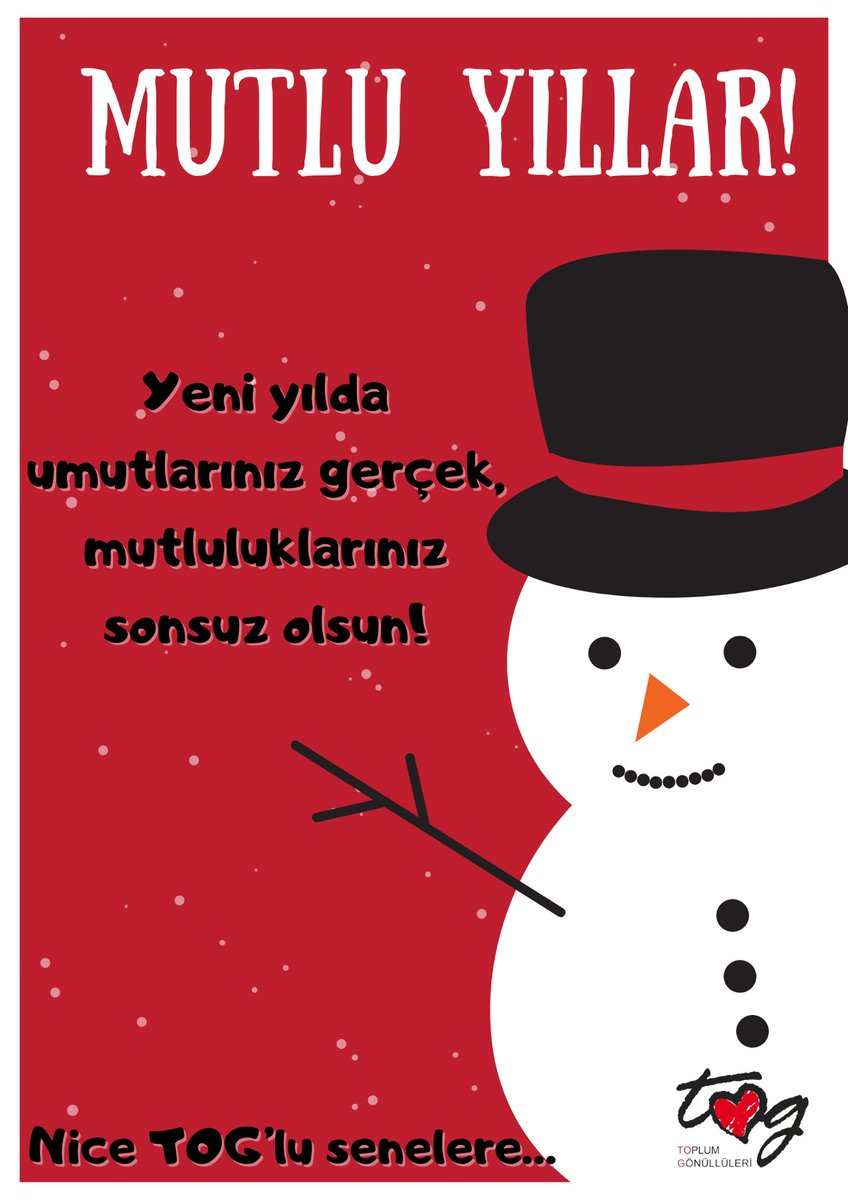 Nice TOG’lu senelere…! <a href="/TOGVakfi/">Toplum Gönüllüleri Vakfı</a> #MutluYıllar