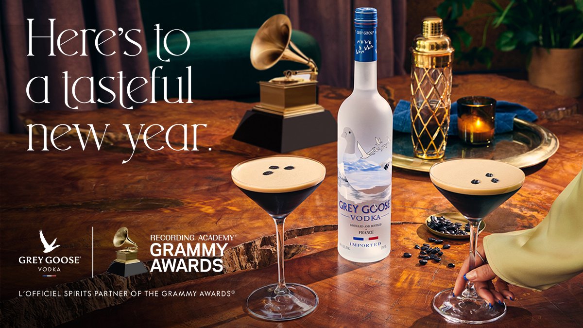 Cheers to the new year with an iconic @greygoose Espresso Martini cocktail: grm.my/3e86SYB #GGxGRAMMYs