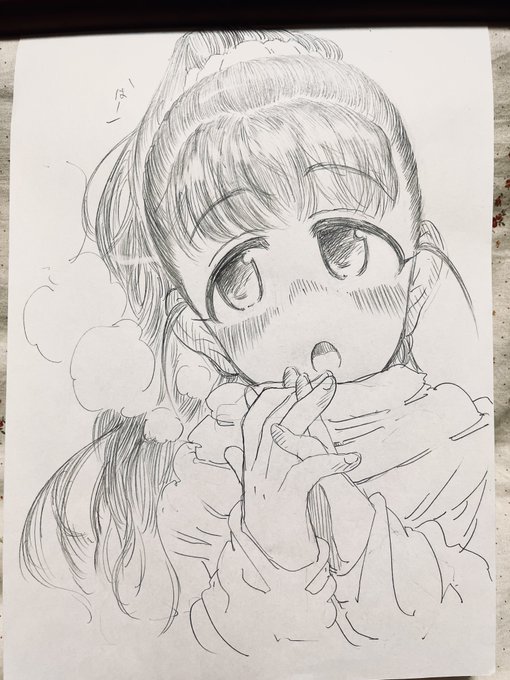 実家にあったシャーペンで描き初め福山舞ちゃん、寒い 