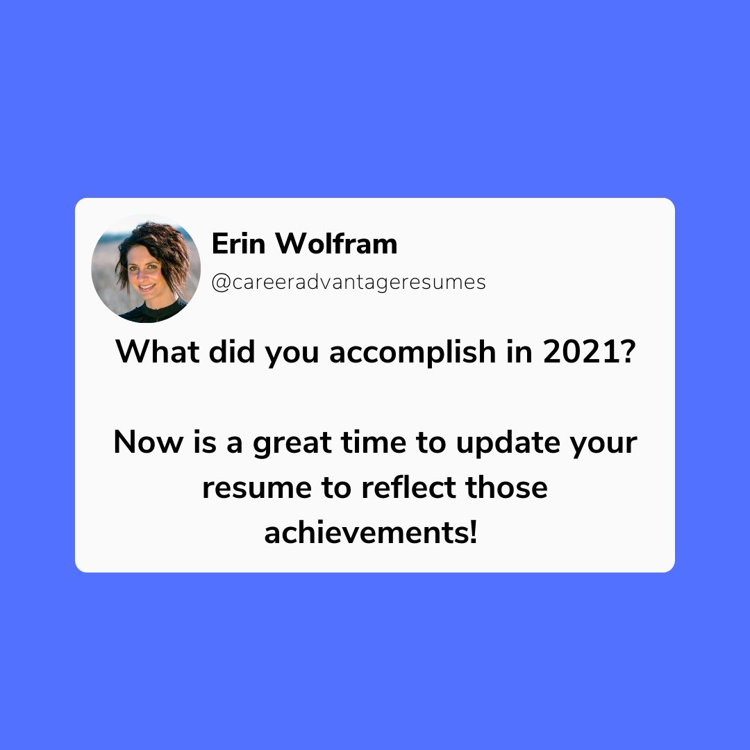 AdvantageCareer's tweet photo. It's important to update your resume 1-2 times per year. This will make updating your resume easier &amp; less stressful and also help you be prepared if a great opportunity comes along!

#CareerCoach #CareerAdvice #JobSearch #JobSearchTips #Resumes #ResumeTips #ResumeWriter #CPRW https://t.co/ZWgX4d0cfG