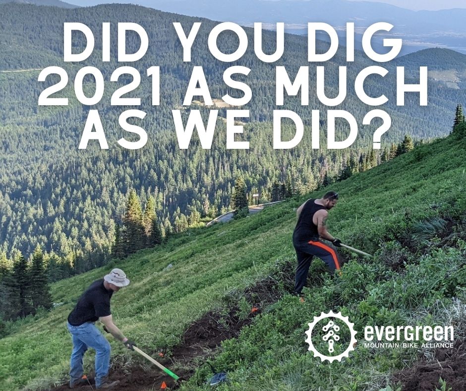 2021 is coming to a close and it has been another fantastic year at Evergreen! 
From trail work, &amp; work parties, to events, group rides, &amp; more - we loved sharing 2021 with you!

Keep an eye on our calendar for 2022 radness! 
EvergreenMTB.org/Calendar
#EvergreenMTB
#RiderPowered
