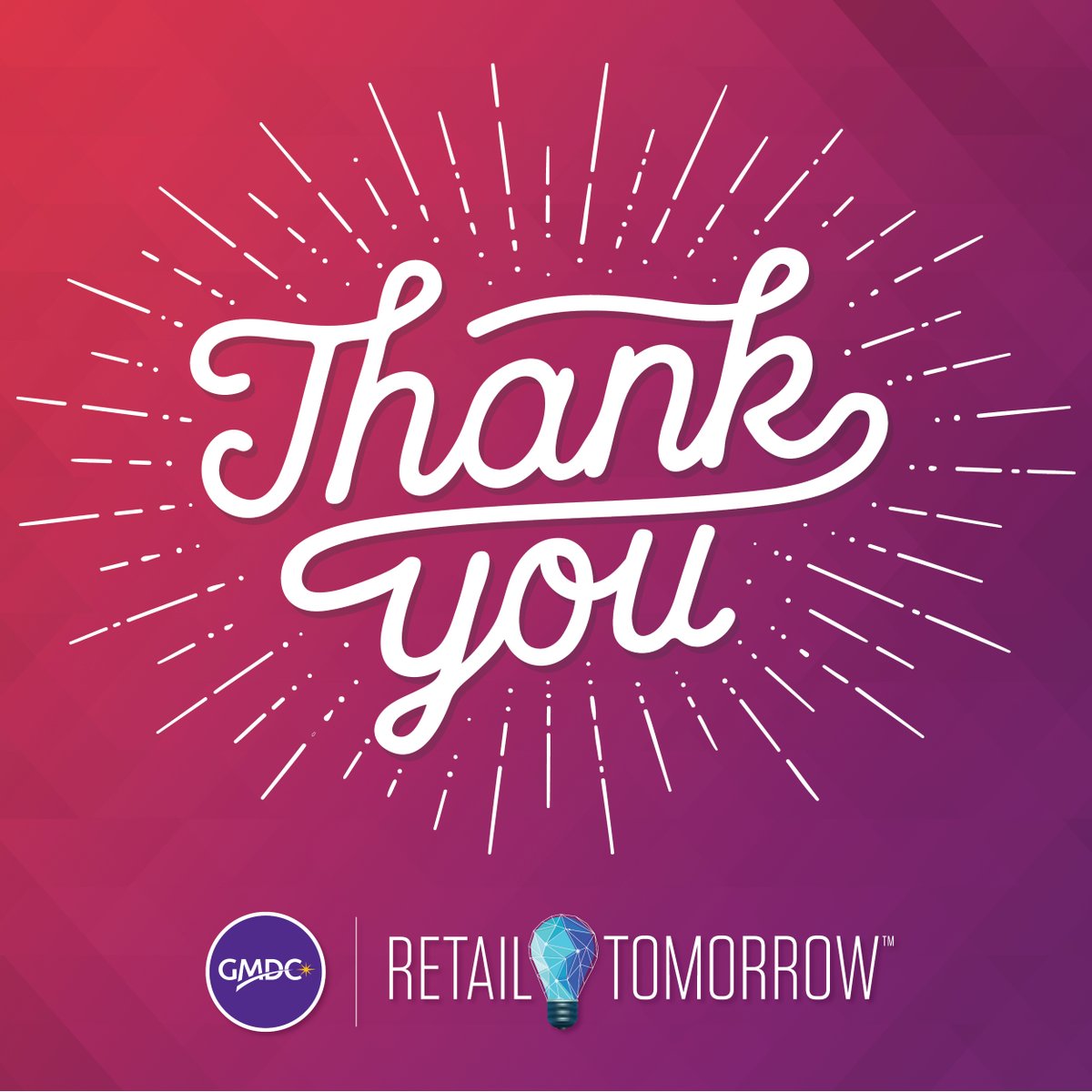 As we close our doors and the year turns, we want to say a final thank you to our retail family. It has been our honor and joy to serve you! – The GMDC|Retail Tomorrow Team
