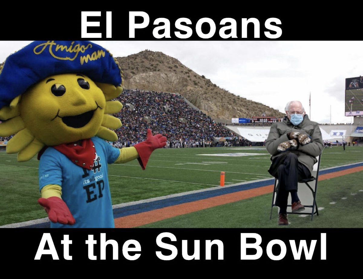 TheMiddles_Open's tweet photo. El Pasoans battling the elements. @TonyTheTigerSB @CBSSports @CMU_Football @WSUCougars  #tengofrio #SunBowl https://t.co/40vYjQBAAD