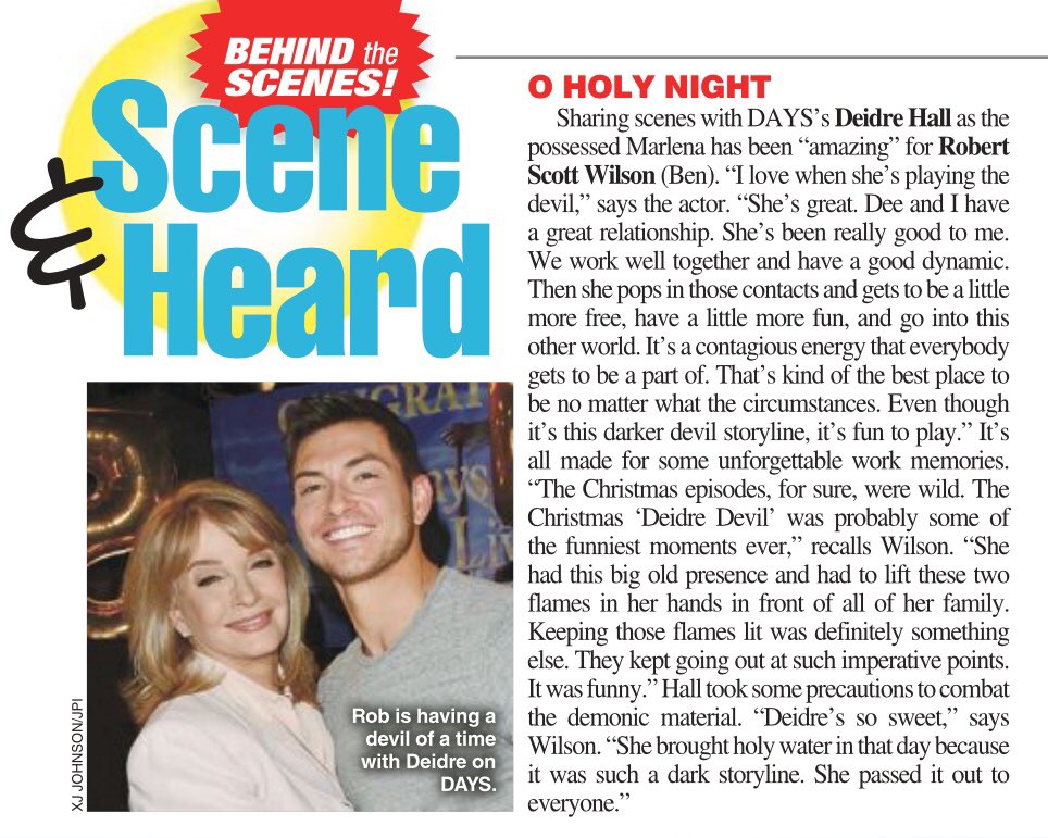 SaraCiuzio's tweet photo. .@MrRobertScott on the Possession and the Christmas Possession scenes with Deidre #JarDevil #MarBen #Cin #TeamRSW #Days https://t.co/XuARlEh6Nb