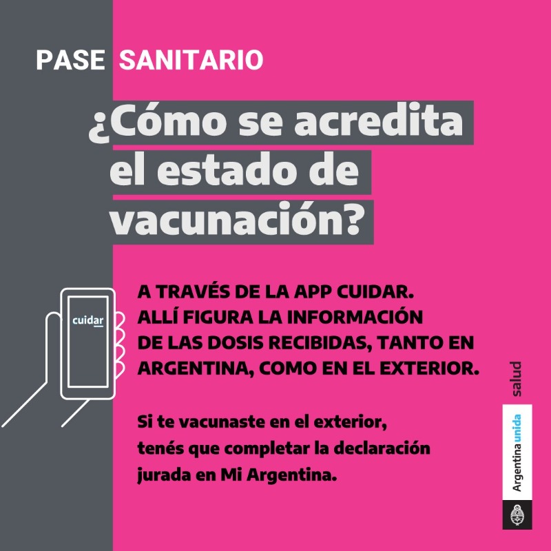 MinSalud_Ar's tweet photo. PASE SANITARIO

Si tenés 13 años o más, a partir del 1° de enero te lo van a pedir para ingresar a:

📌Locales bailables o salones de fiesta

📌Viajes grupales

📌Eventos organizados de más de mil personas en espacios cerrados o abiertos

👉Encontrá acá todos los detalles