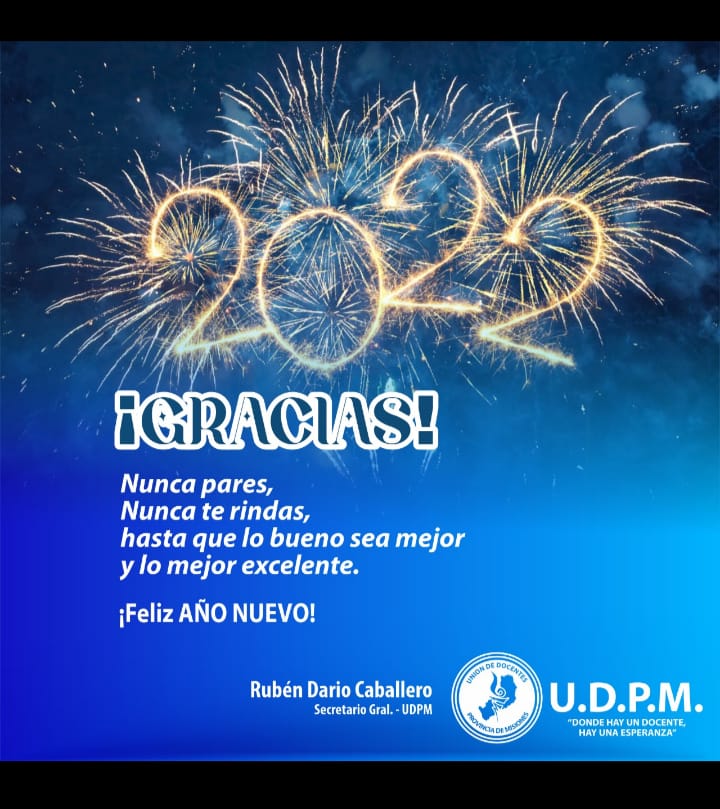 Que la Paciencia, la Empatia, el Afecto y la Humildad, acompañen siempre todas nuestras acciones en este año que iniciamos..Gracias 2021 por tanto..Bienvenido y Bendecido 2022!! con Afecto, Grillo <a href="/udpm_misiones/">UDPM</a> <a href="/ADOMIS_Misiones/">ADOMIS_Misiones</a> <a href="/cjdechat/">Christian Dechat</a>