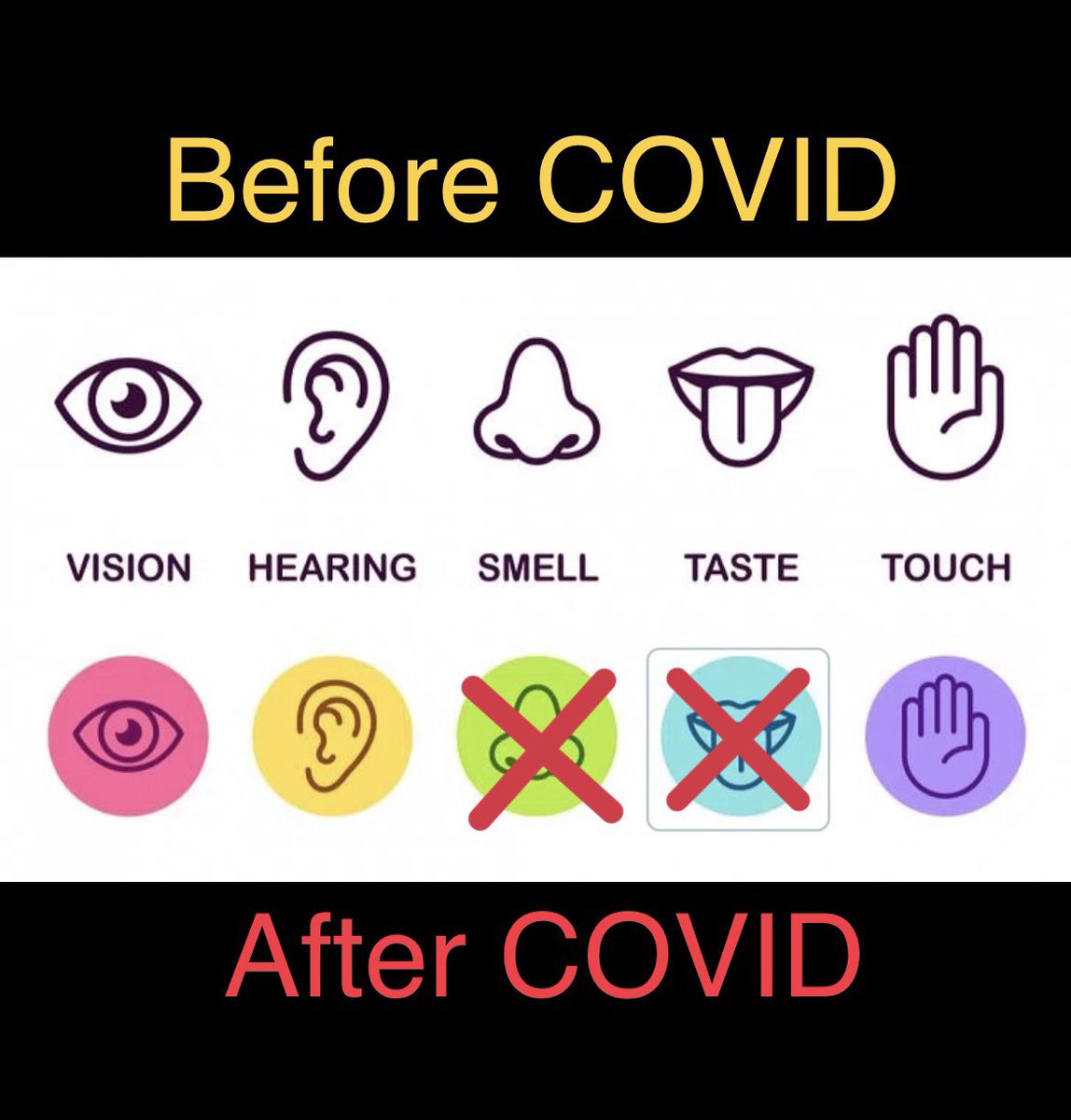 EbonyJHilton_MD's tweet photo. You lose 2 of the 5 #Senses and they call it #Mild… nah, it’s not #Mild to me. I’ll pass. 

#WearAN95mask #GetVaccinated #GetBoosted #AvoidLargeCrowds https://t.co/qvCbPdWBKT