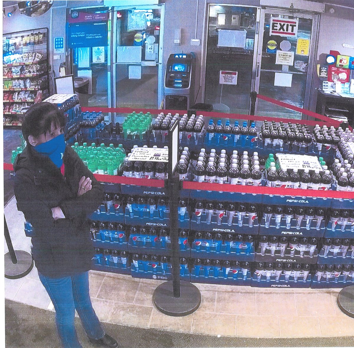 CityFredPolice's tweet photo. Police continue to seek information regarding to Erin Brooks' whereabouts. Please see this updated photo of her at the Smoke Shop in St. Mary's First Nation on the evening of December 27th. 
Please call 460-2300 or Crime Stoppers at 1-800-222-8477 to remain anonymous.
 21-26975 https://t.co/y8ddx36aq9