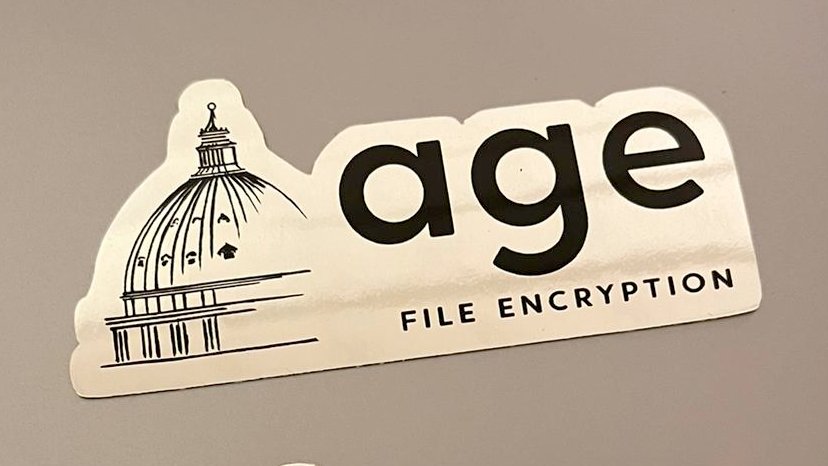 The age-encryption.org stickers are here and they are ✨shiny✨

First 20 RTs get a few in the mail if you DM me an address!