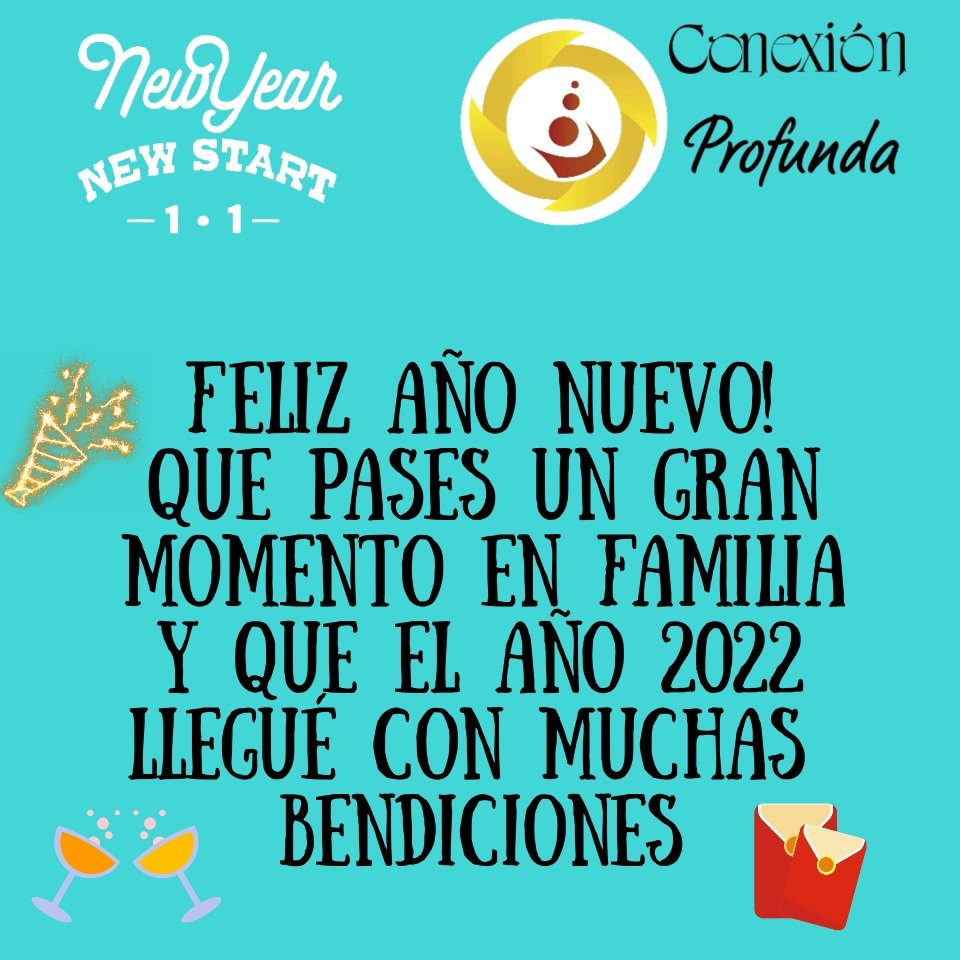 CProfunda's tweet photo. Te enviamos un fuerte abrazo y nuestros mejores deseos desde Conexión Profunda, deseando que esté tiempo lo puedas disfrutar rodeada/o de tu Familia, Amigos, Te deseamos grandes Retos, Exitos y Perseverancia para el nuevo año 2022. #FelizAnoNuevo #FelizAnoNuevo2022 #FelizNavidad https://t.co/0P4Bjwfjkc